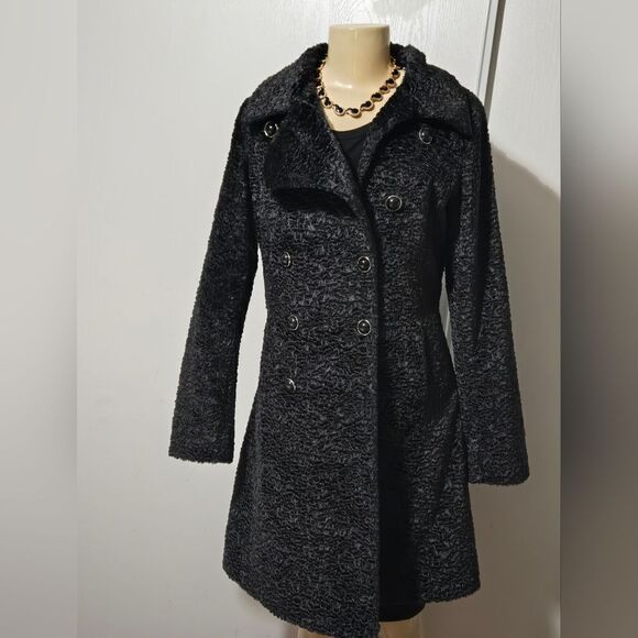 WHAT GOES AROUND COMES AROUND Black Coat Jacket S Anthropologie. GC - Picture 16 of 16